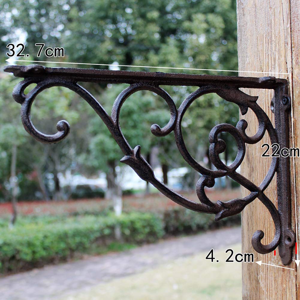 ZYFA Soporte para Estanterías, Soportes de Hierro para Retro,Escuadras De Metal Soporte Triangular,2 Piezas