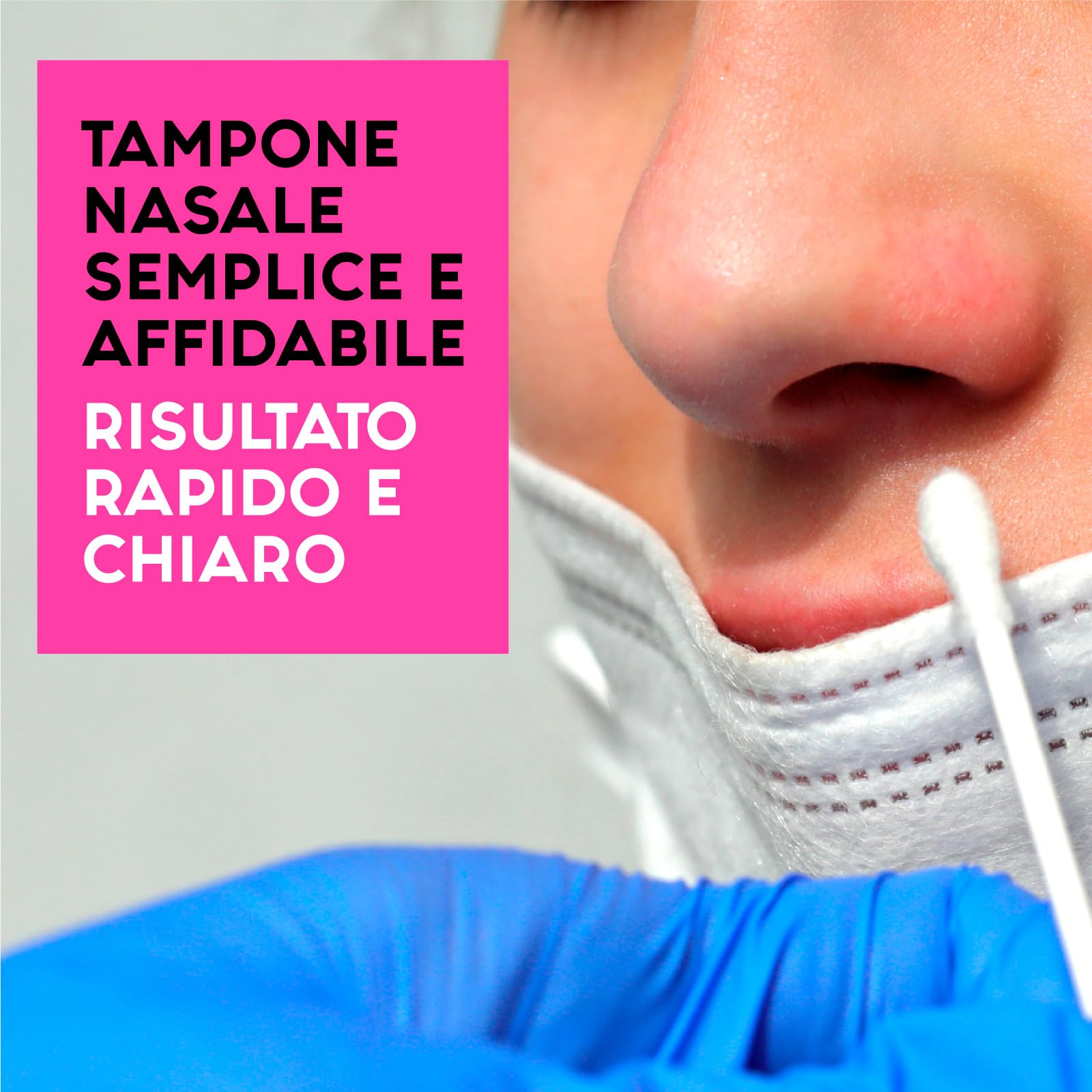 20x Tamponi COVID 19 - Test Nuove Varianti 2025 - Tamponi Rapidi Nasali Certificati per Uso Domestico, Risultato Rapido - Singclean IVD