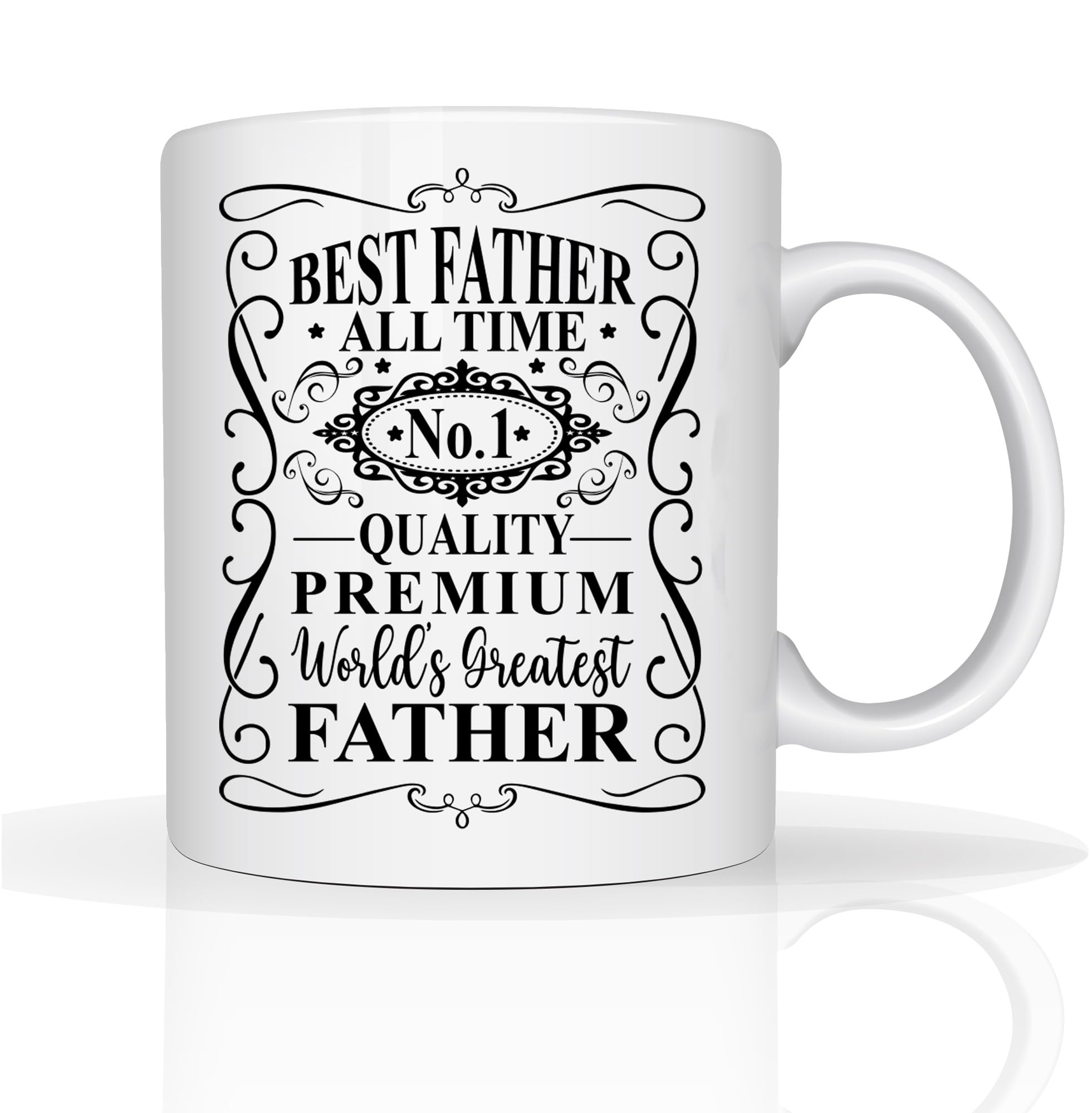 Star Online Best Father All Time Dads Mug Gifts for Dad Fathers Day Mug from Daughter & Son Birthday Gift for Daddy 11oz Ceramic Coffee Mugs
