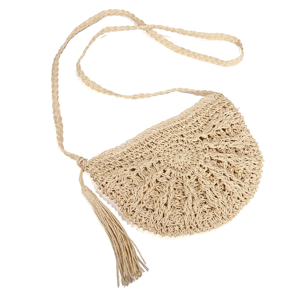 Straw Crossbody Bag, JOSEKO Women Weave Rattan Shoulder Bag Summer