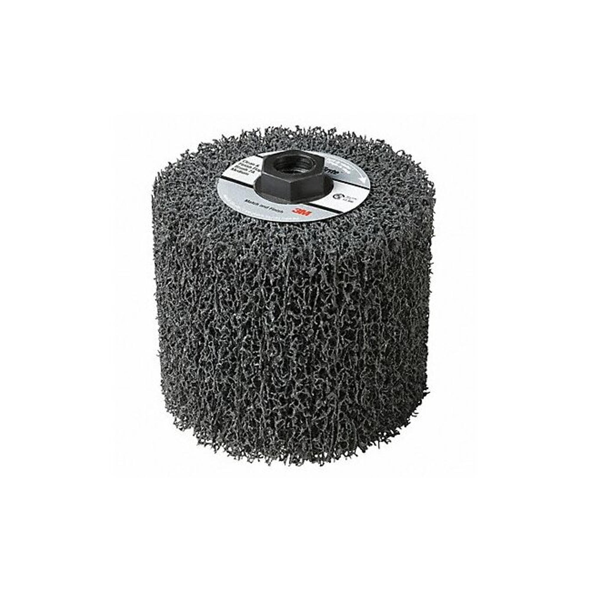 Scotch-Brite (TM) Match and Finish - Cepillo de solapa, óxido de aluminio, 4-1/2 pulgadas de diámetro x 4 pulgadas de ancho, rosca de 5/8"-11, grano extra grueso (paquete de 1)