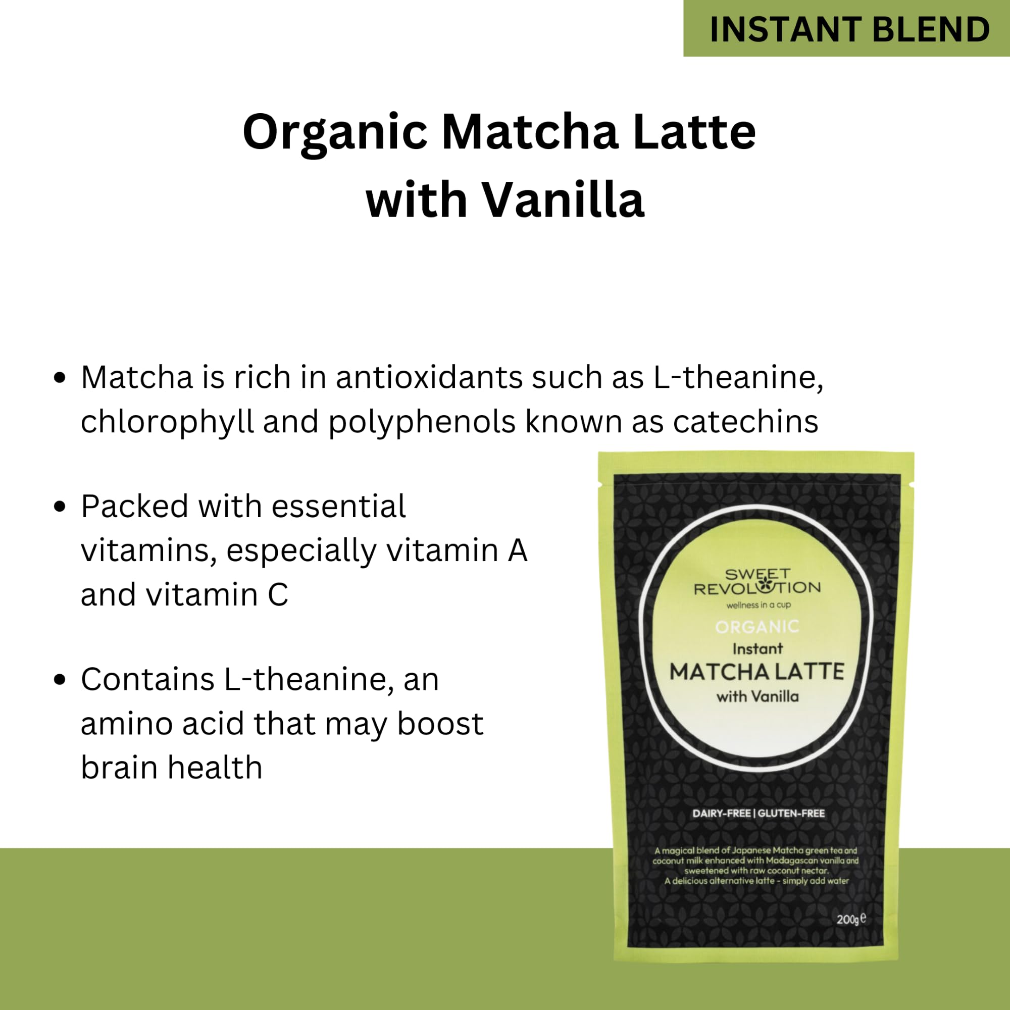 Sweet Revolution Organic Instant Matcha Latte 200g