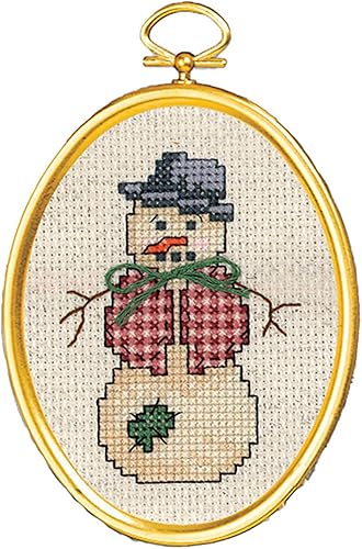 Janlynn 21-1797 - Kit de punto de cruz con diseño de muñeco de nieve de 14 unidades, 3 x 4 pulgadas