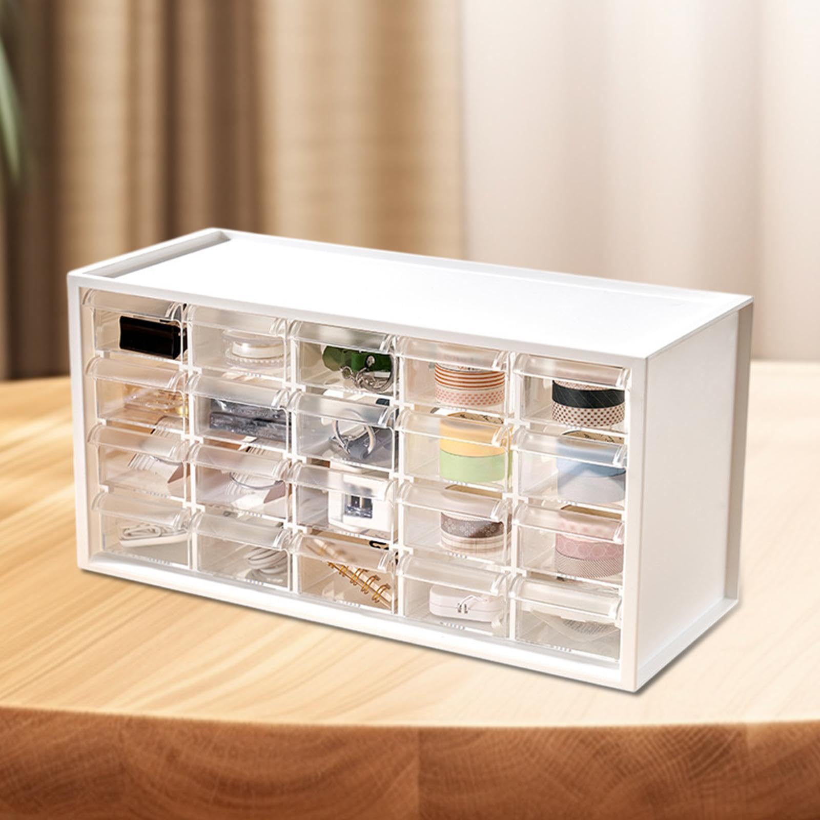 Baoblaze Cassettiera per Piccoli cassetti Sundries Organizzatore impilabile Scatola da stoccaggio Mini cassetto Desktop per Hardware Craft Bead Organizer