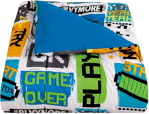 Miniatura 2 de LinenTopia Juego de ropa de cama de 8 piezas para jugadores tamaño matrimonial, cama en una bolsa, juego de edredón para niños con sábanas de cama,