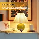 Ziqqeelam Petit lit vert Mini Lampe de table pour chambre, Lampes pour petite chambre pour table de nuit, Mignon Mini Lampes de table pour les petits espaces avec chambre à coucher en forme d'ombre, salon, dortoir pour enfants, cuisine