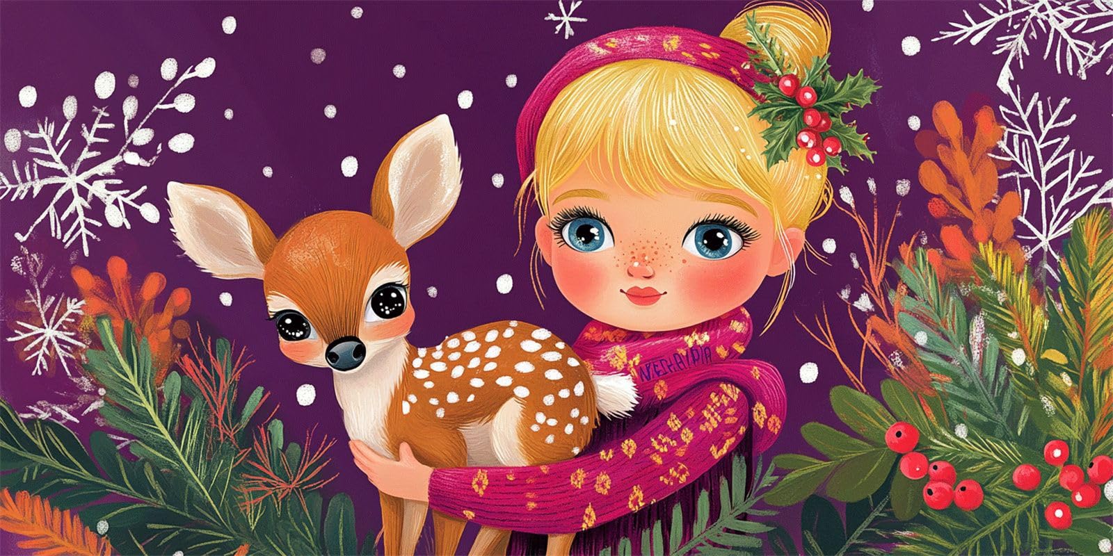 Dipingere con i Numeri per Adulti ragazza Paint by Numbers Kit cervo Fai da te Hobby Creativi Adulti, Colorare Con i Numeri Pennelli e Colori Acrilici, Decorazione della Parete di Casa Regalo 90x180cm