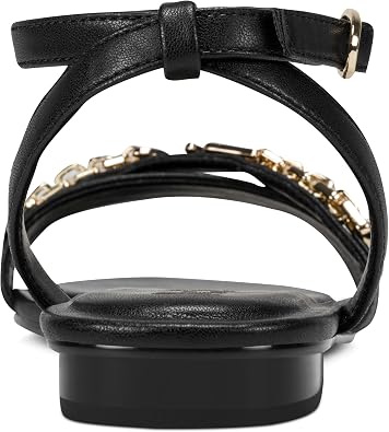 KARL LAGERFELD womens Christiano Strappy Flat Sandal
