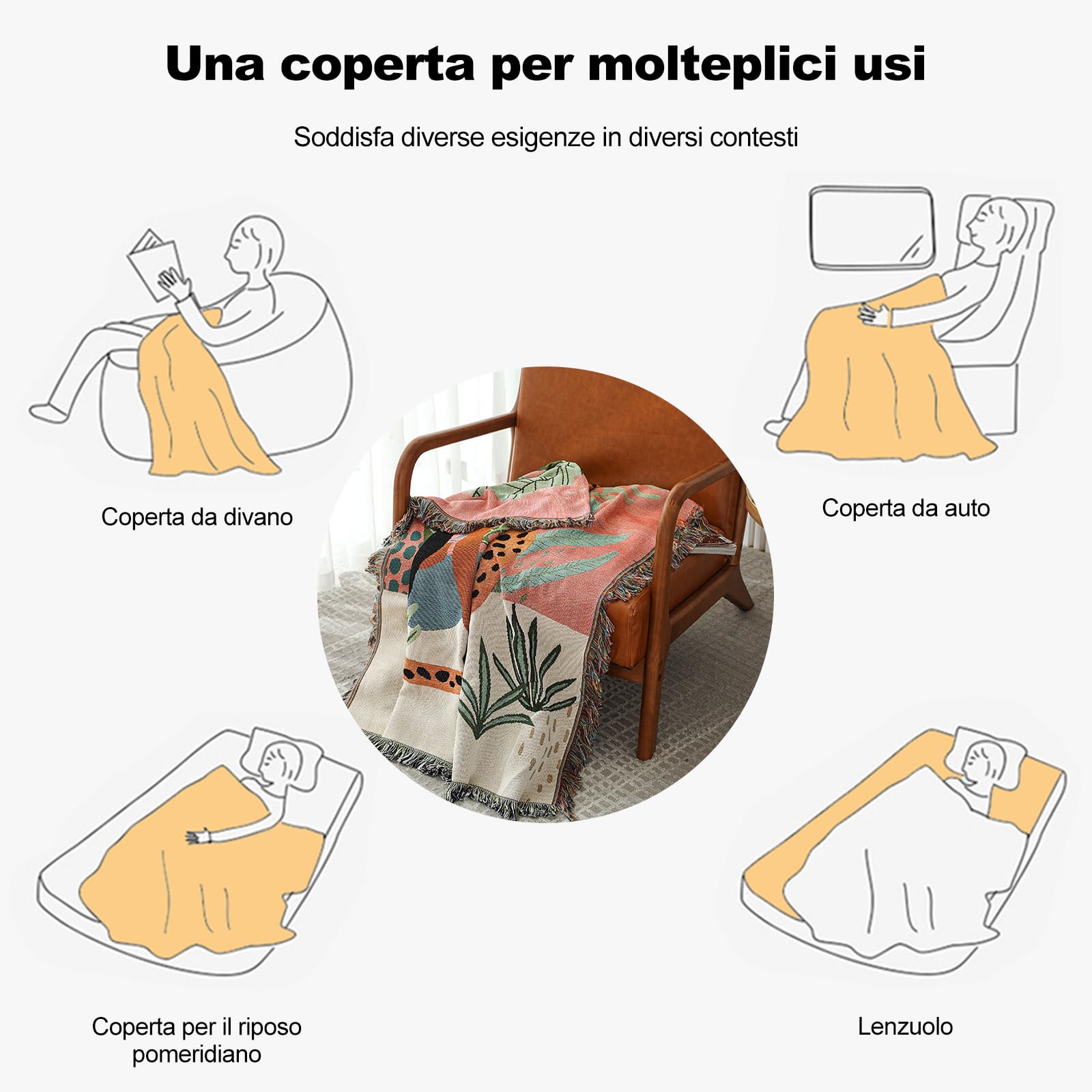 Ergocar coperto in jacquard, soffice nappa, sottile e confortevole, viaggio morbido e caldo, per camera da letto, soggiorno, ufficio