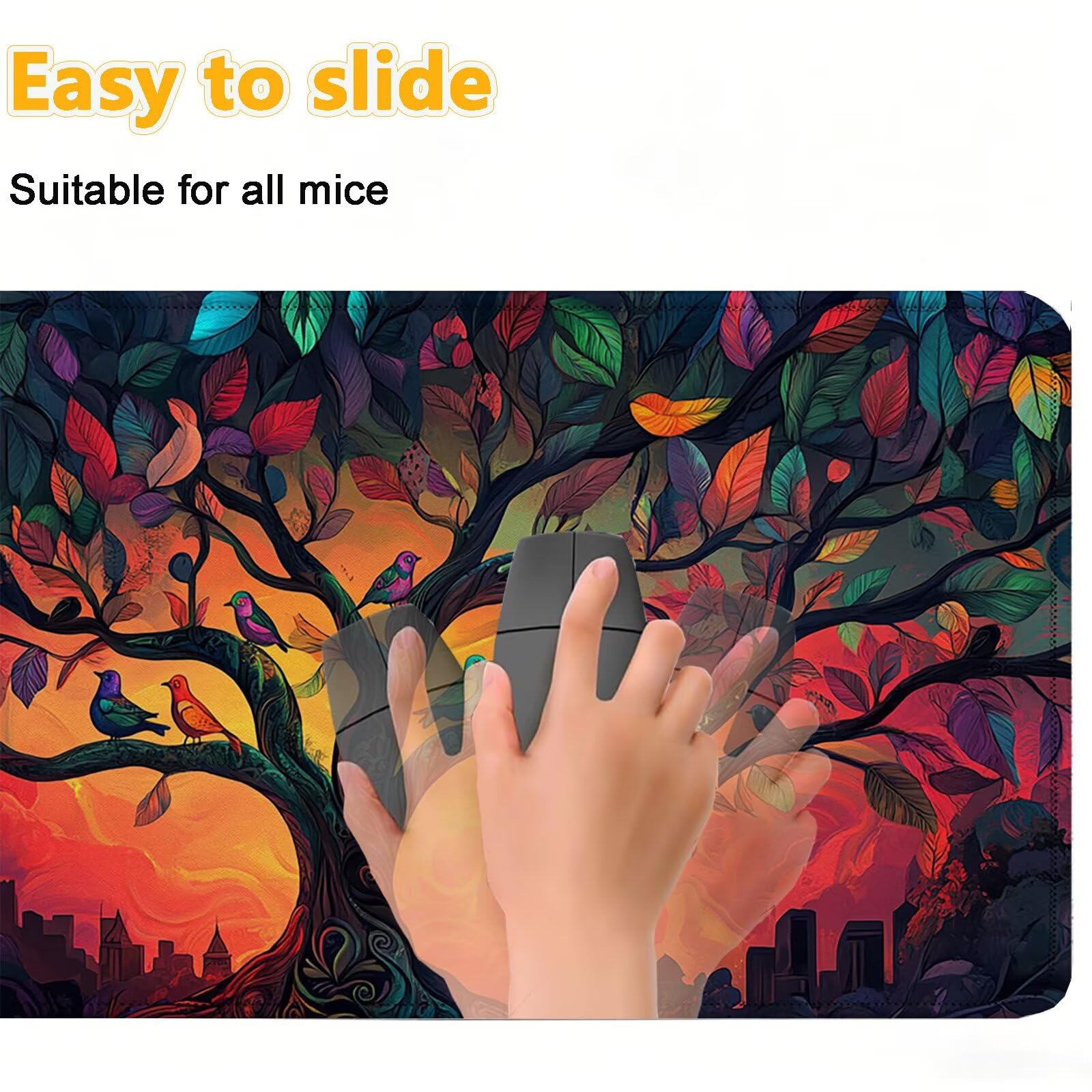 Tappetino Mouse 900x450mm | Superficie Ultra-Liscia, Albero 0-z628