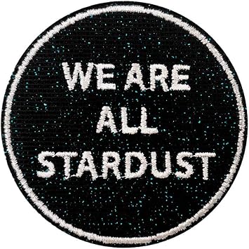 Cute-Patch We are All Stardust Embroidered Iron on Patch Sparkle Starry Sky Stikcer