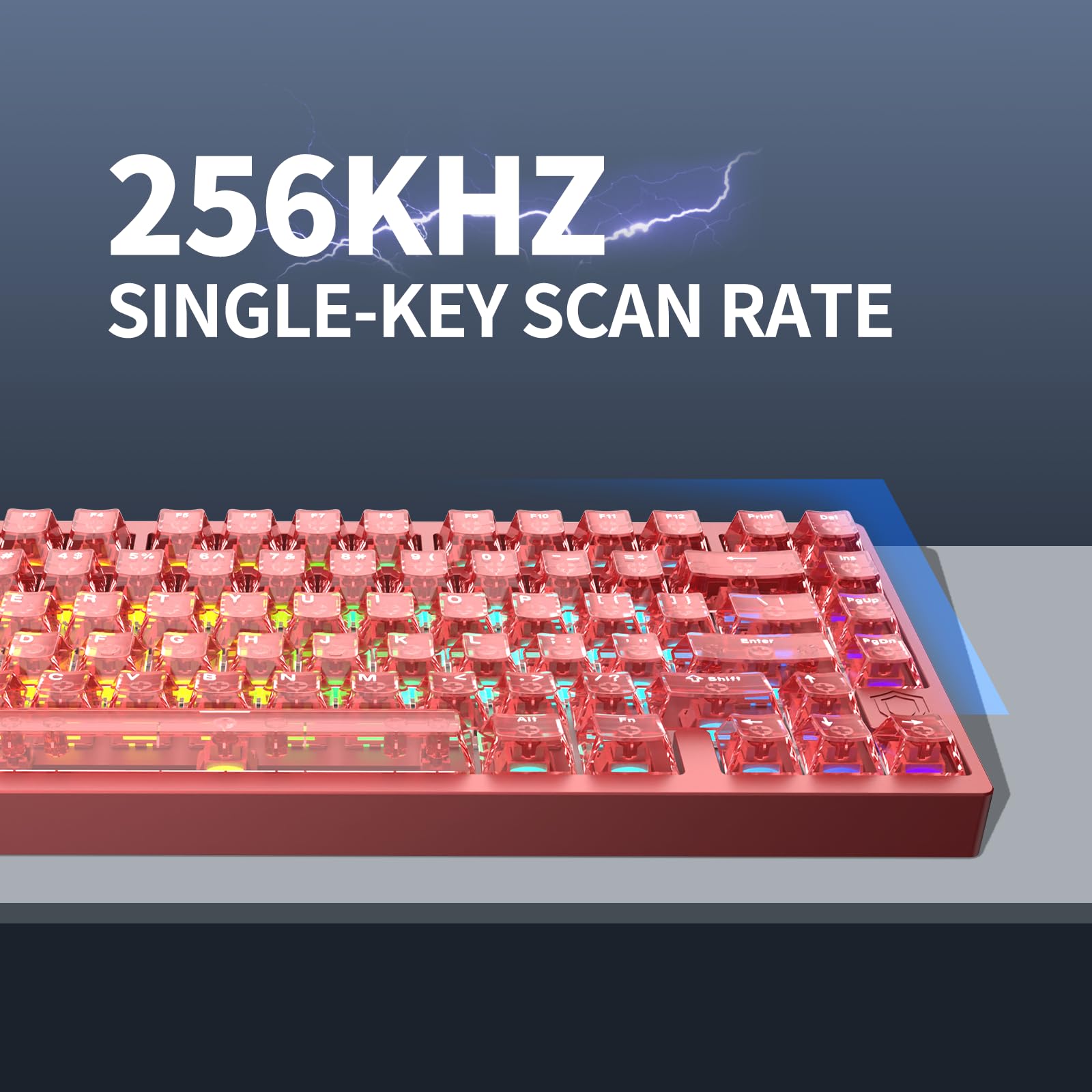 IROK MG75PRO 81-klawiszowa przewodowa klawiatura mechaniczna z przełącznikiem magnetycznym, efekt Halla, aluminium 8 kHZ/ARGB/CNC, struktura płyty do gier (czerwona)