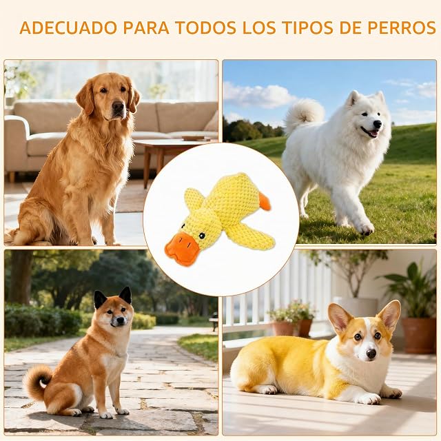 Foto 7 de 7 de Tbintul Anti-Estrés Pato para Perro, Juguete antiestrés para Perros de Pato