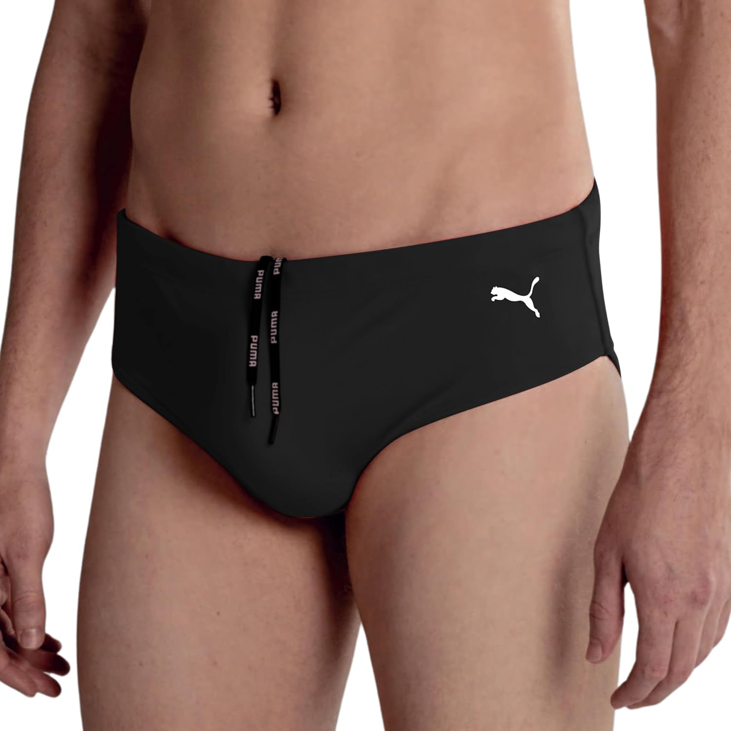 PUMA Sunga Clássica Lisa Puma Proteção Solar Uv50 Praia Piscina Masculino Adulto, Preto, G