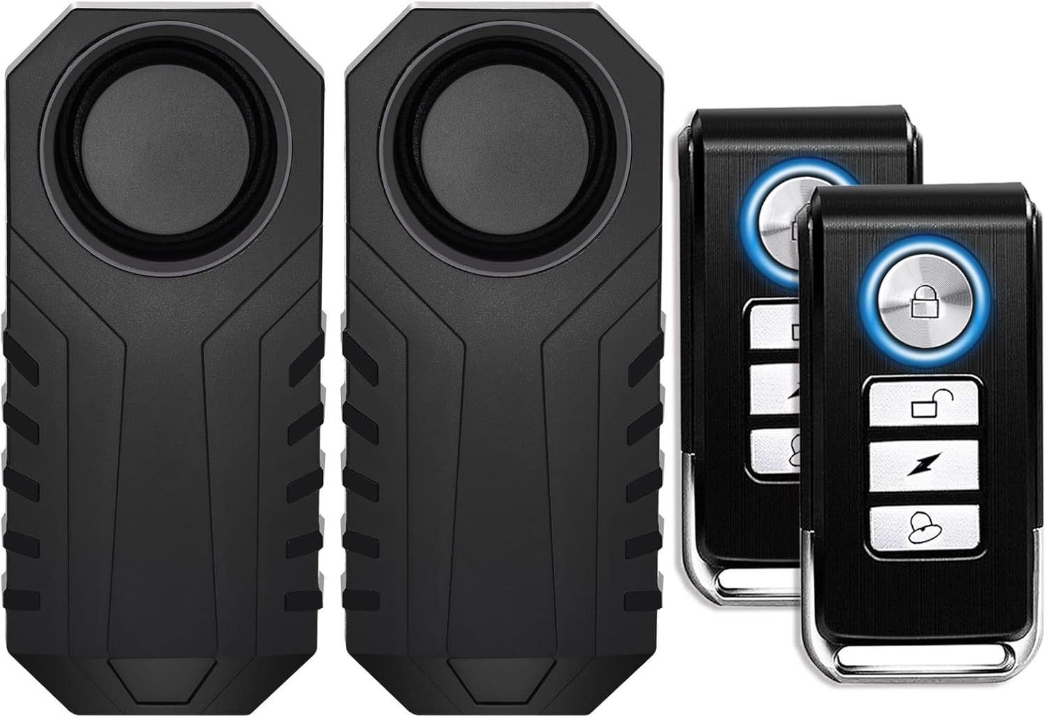 Bicycle Alarm System Anti Theft,USUPERINK Bike Alarms for Ebikes,113dB Bike Alarm,IP65 Waterproof,7 Levels of Sensitivity Adjustment,Suitable for Bicycles,Motorcycles,Electric Scooters,Ebike,2PK