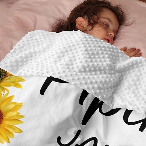 Miniatura 3 de Manta de girasol personalizada con nombre, manta de bebé personalizada para niñas, manta personalizada, manta personalizada para baby shower