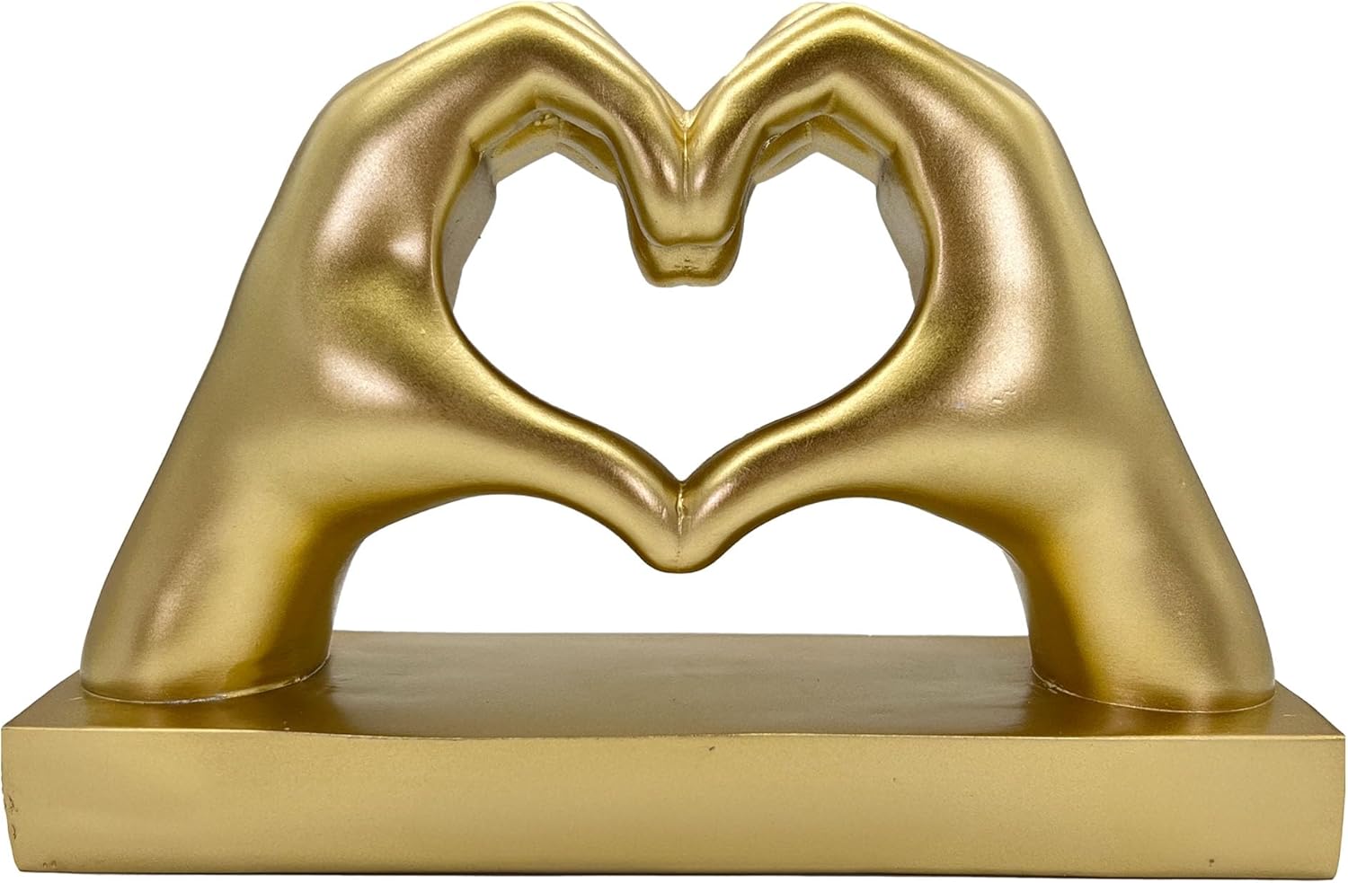 Gold Heart Shape Hand Statue Personalized for Girlfriend, Wife, Valentine's Day Gifts for Women, Couples, Decorations, Trendy Room Decor, Custom with Names, Wedding Anniversary, Birthday