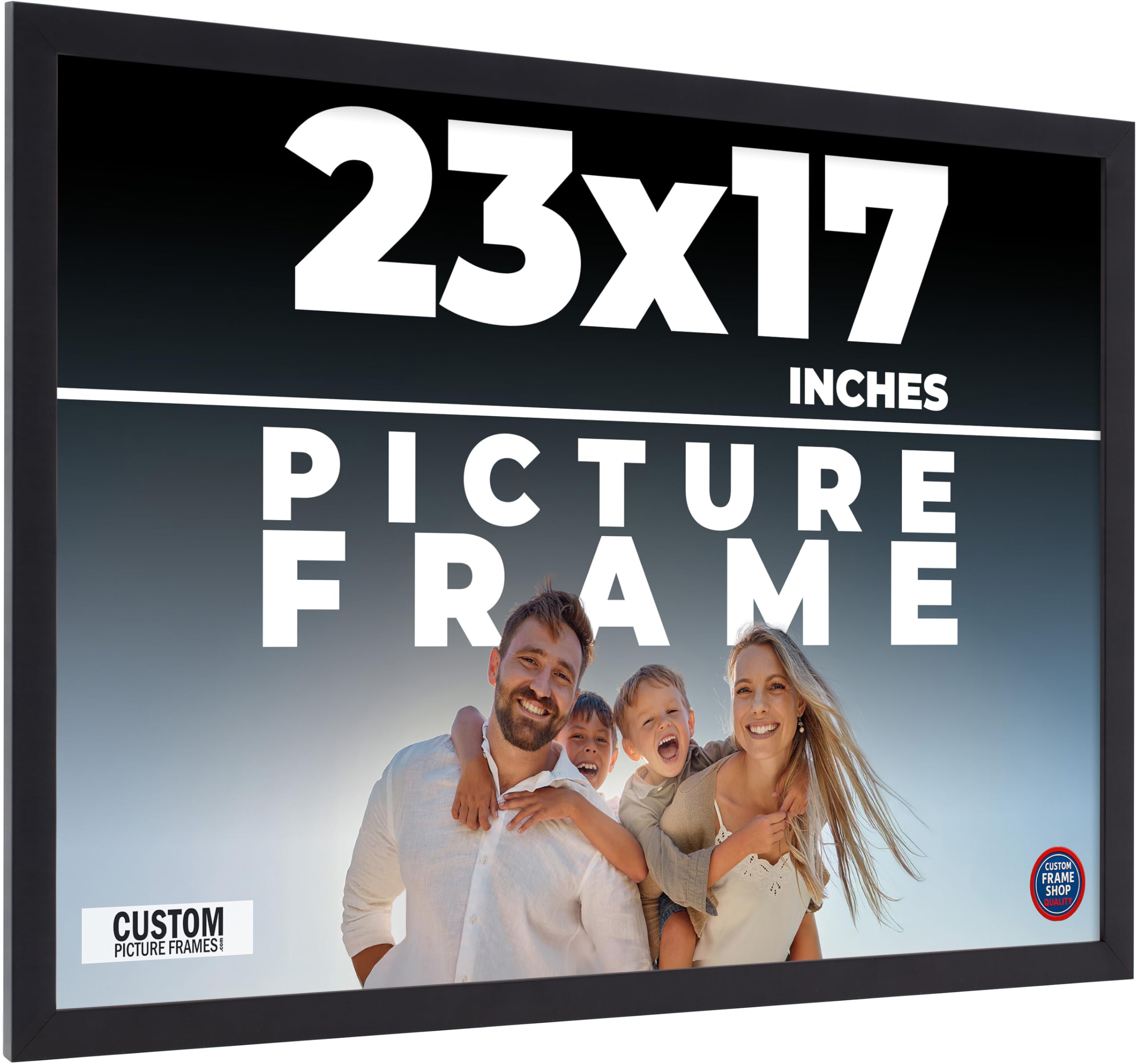 Amazon.com - 23x17 Frame Black Real Wood Picture Frame Width 0.75