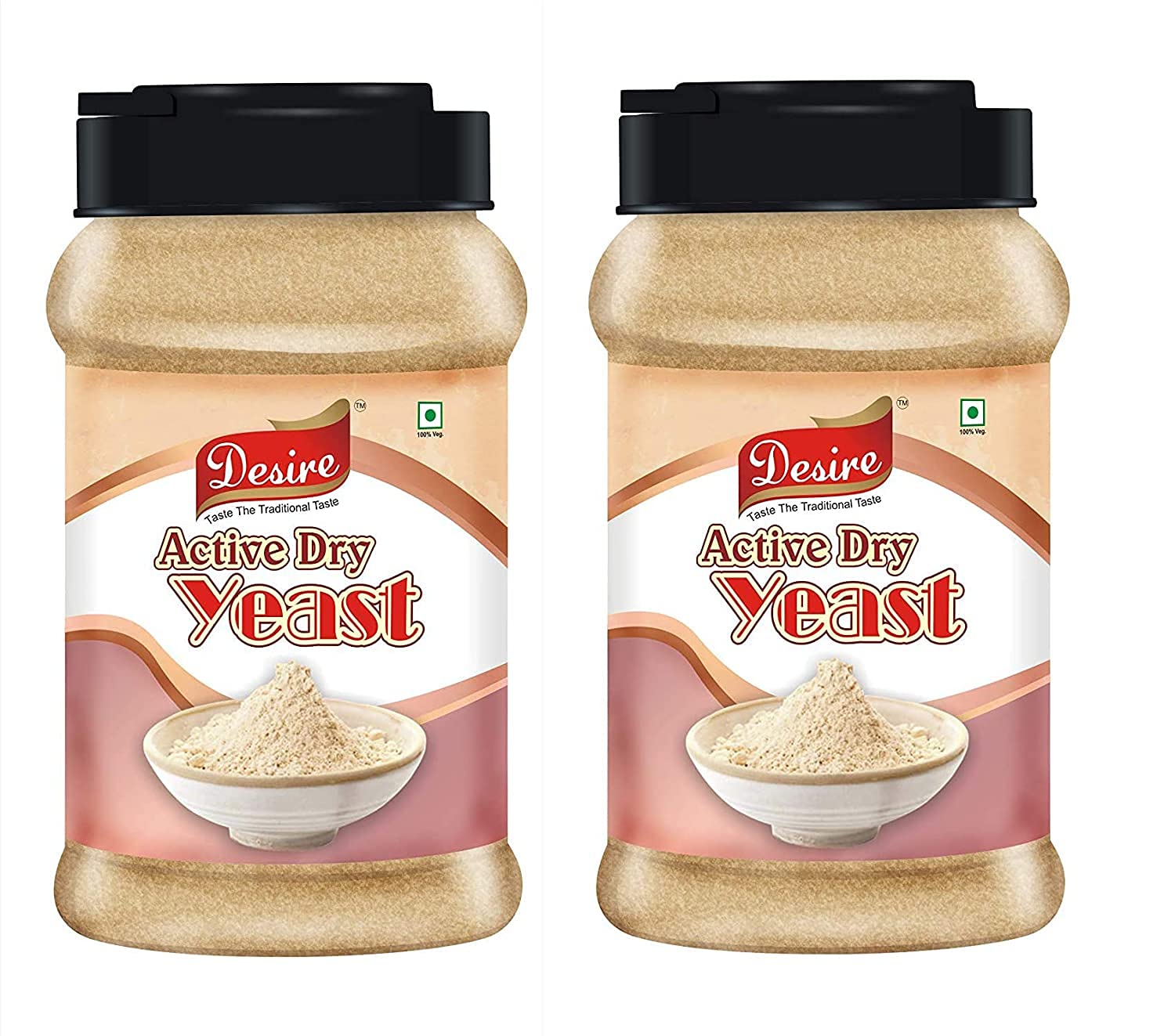 Desire Baker's Active Dry Yeast 1 Kg (Pack of 2) | Instant Dry Yeast for Baking Bread, Pizza Dough, Cakes & More