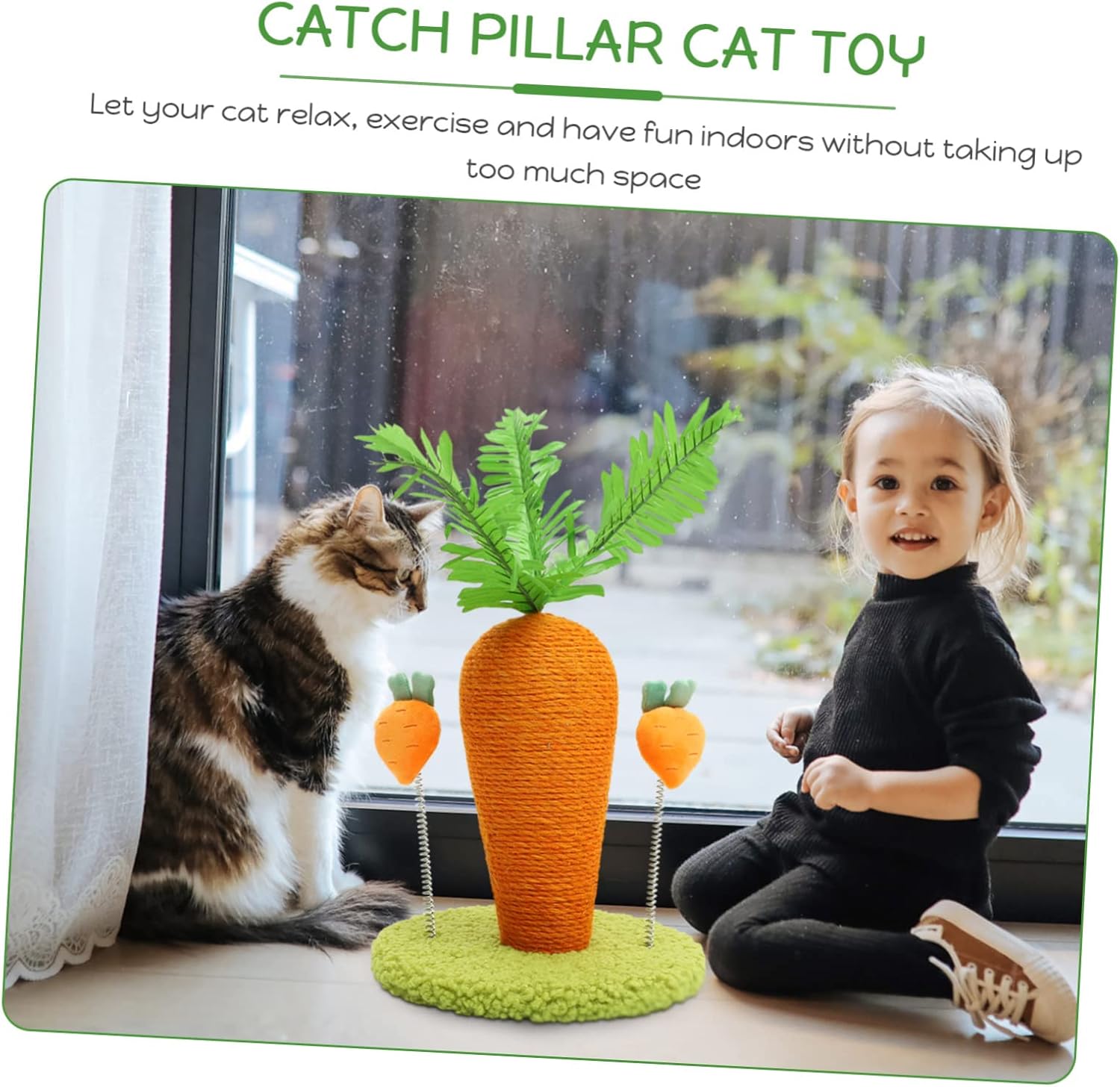 YARNOW 1set Cat Scratching Toy Scratch Pillar for Indoor Use Keeps Claws Healthy Protects Furniture