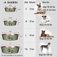 Vista 7 de Hermoso recipiente metálico Loving Pets, S, Artichoke