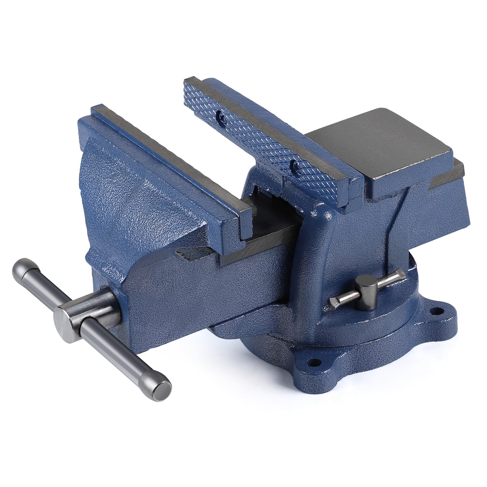 SWAWIS Bleu Etau d'Établi en Fonte Largeur de Mâchoire 125mm