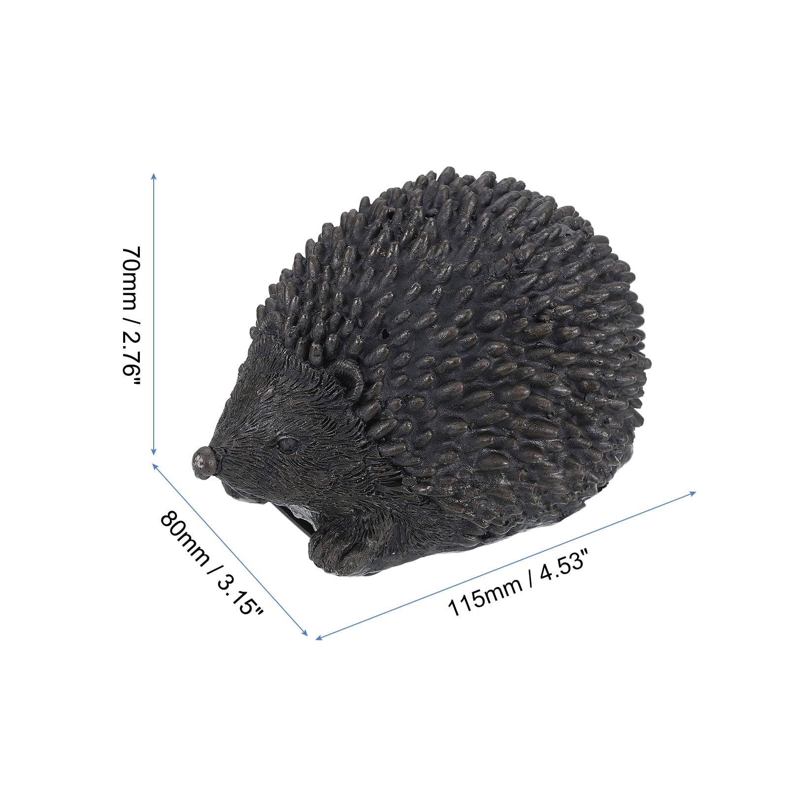 Fake Rock Key Hider – Cute Hedgehog Design, Weatherproof & UV-Resistant, Hidden Key Holder For Garden, Yard, Or Landscape