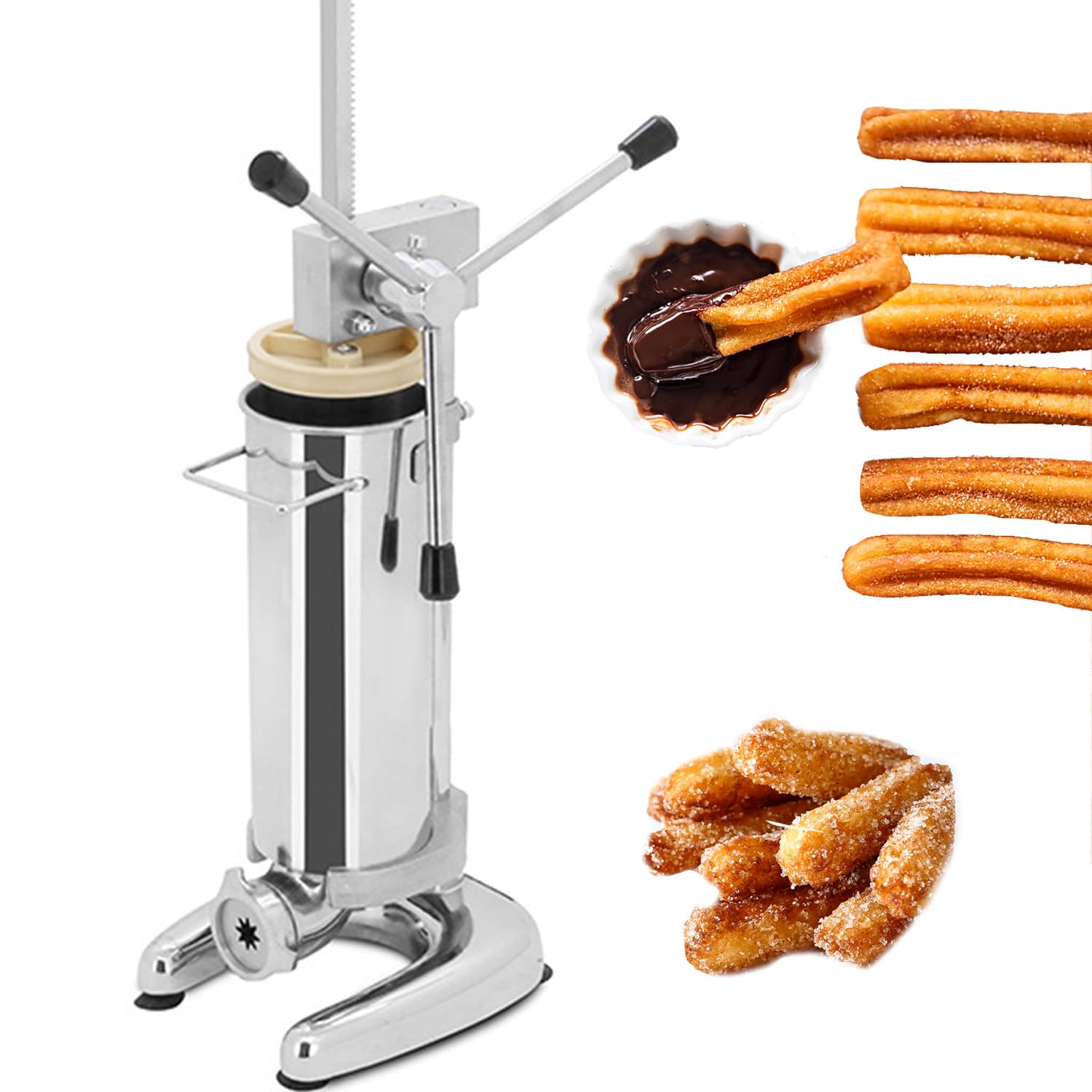 ylpddmm 2L 3L Vertical Churros Maker,Heavy Duty Manual Churros Machine 3L