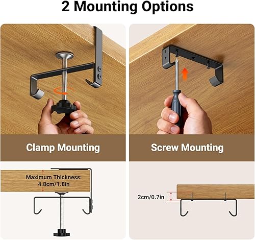 Miniatura 3 de Housolution Bandeja de organización de cables para debajo del escritorio, organización de cables de 36 pulgadas más larga debajo del escritorio,