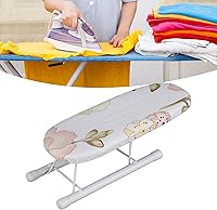 Vista 3 de Mini tabla de planchar plegable, tabla de planchar de mesa que ahorra espacio, manejo de puños y collares, tabla de hierro compacta portátil, diseño