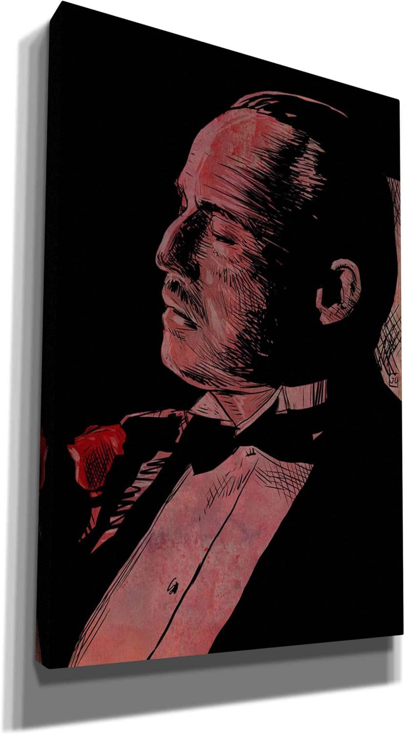 Epic Graffiti 'Brando-Godfather' by Giuseppe Cristiano, Canvas Wall Art, 12"x18"