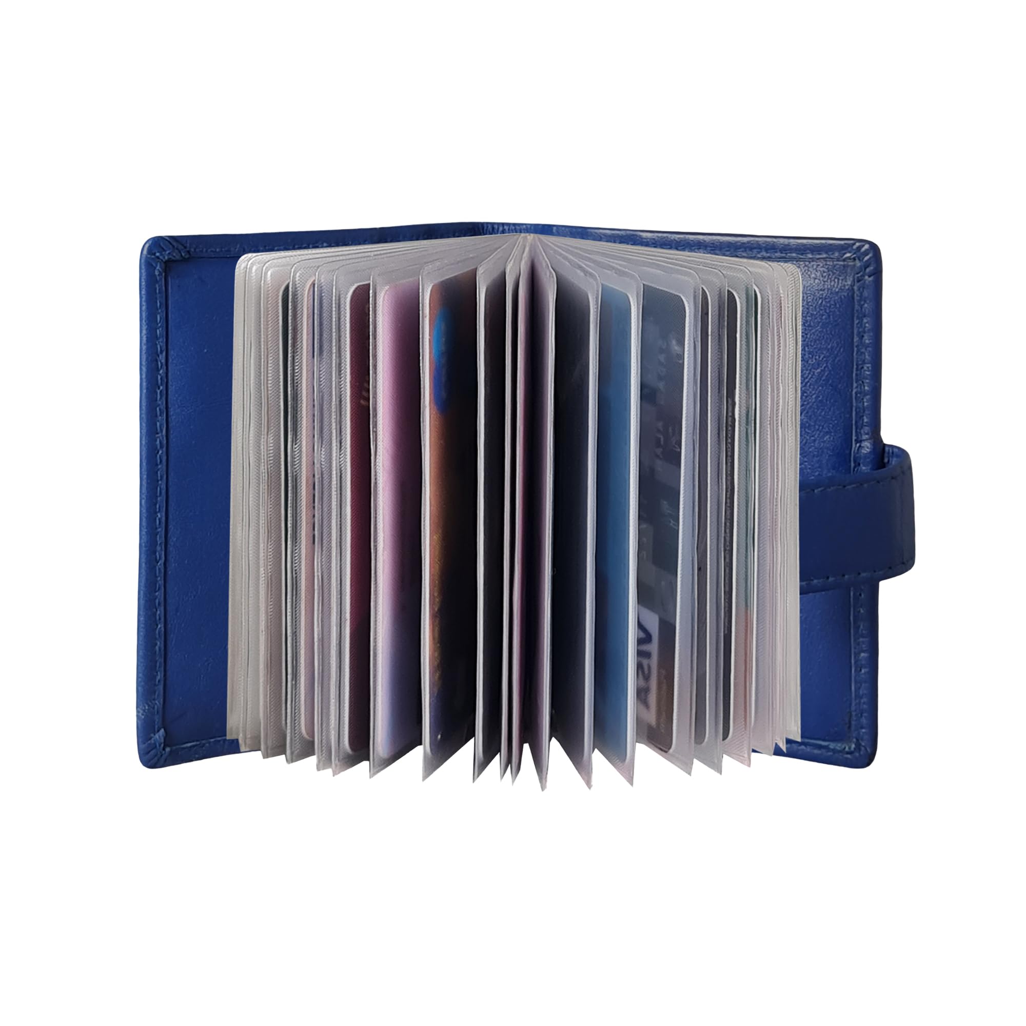 – Minimalist Slim Cardholder for Men Women, Small RFID Blocking Credit Card Holder, 24 Card Slots Wallet, Removable Plastic Case, Double Button Closure