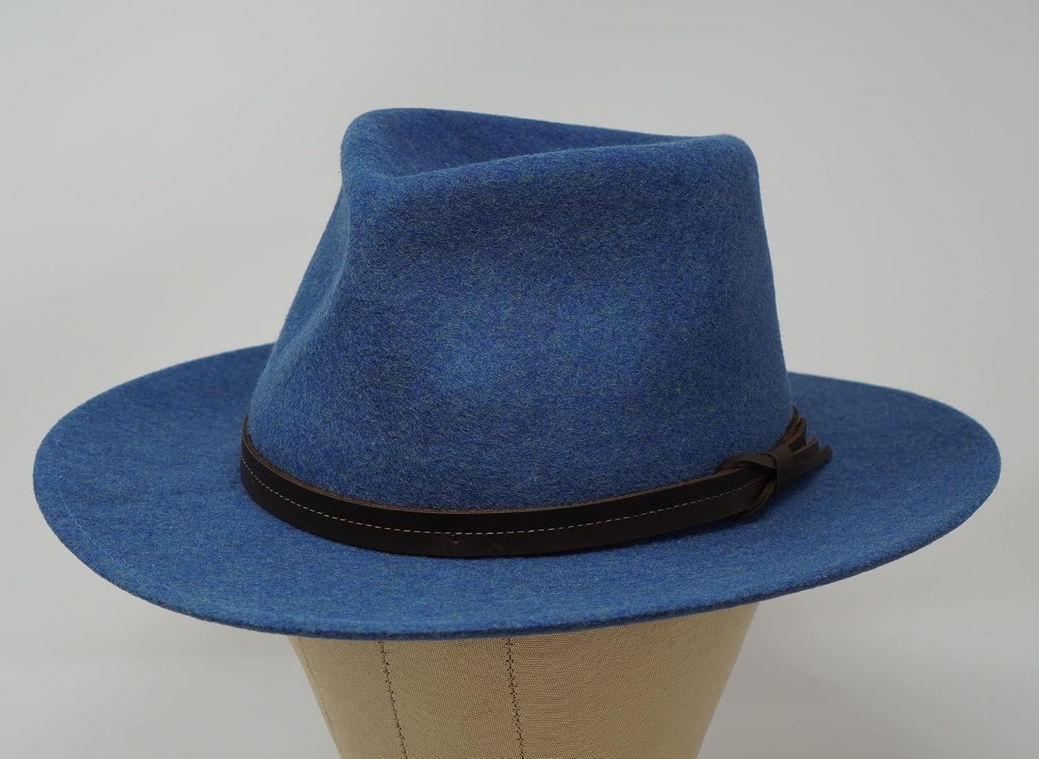 The Lawrence - Water Resistant - Flat Brimmed Fedora Trilby Style Felt Hat