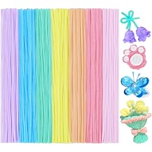 Eppingwin Macaron Pipe Cleaners for Crafts, 12 inch Chenille Stems, Pipe Cleaners Craft Supplies for Art, DIY Projects Macaron