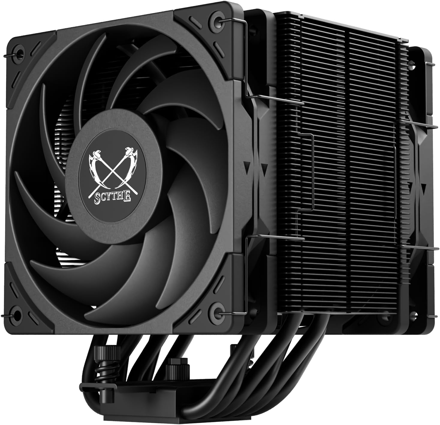 Scythe Mugen 6 Dual Fan Black Edition CPU Air Cooler, Intel LGA1700, LGA1151, AMD AM5, AM4 Support,120mm, Single Tower, Aluminium Top Cover (Mugen 6 Dual Fan Black Edition)