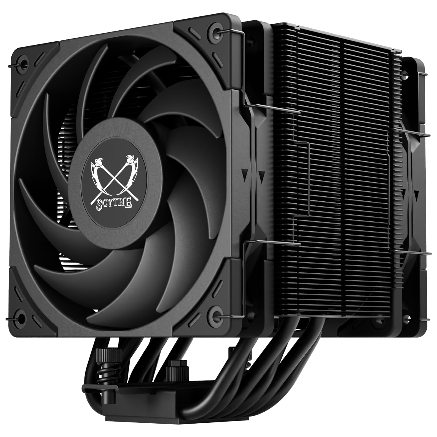 Mugen 6 Dual Fan Black Edition CPU Air Cooler, Intel LGA1700, LGA1151, AMD AM5, AM4 Support,120mm, Single Tower, Aluminium Top Cover (Mugen 6 Dual Fan Black Edition)