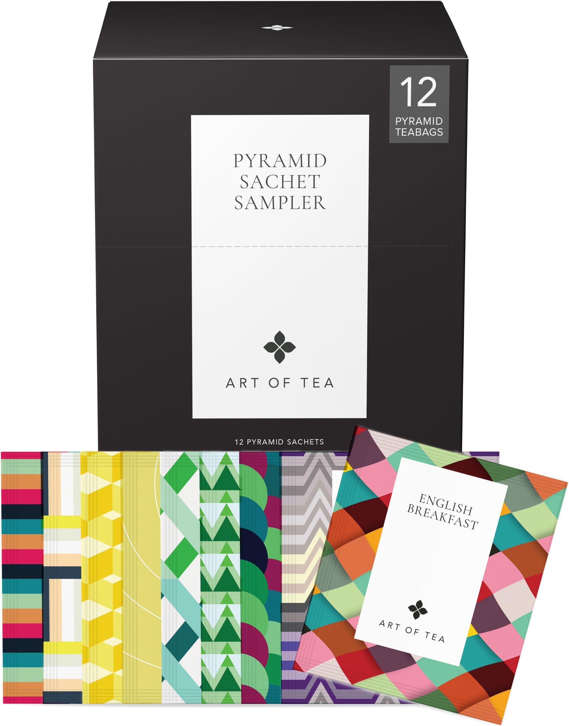 Assorted Tea Bags Sampler Caffeinated and Non-Caffeinated| 12 Count Sampler Box