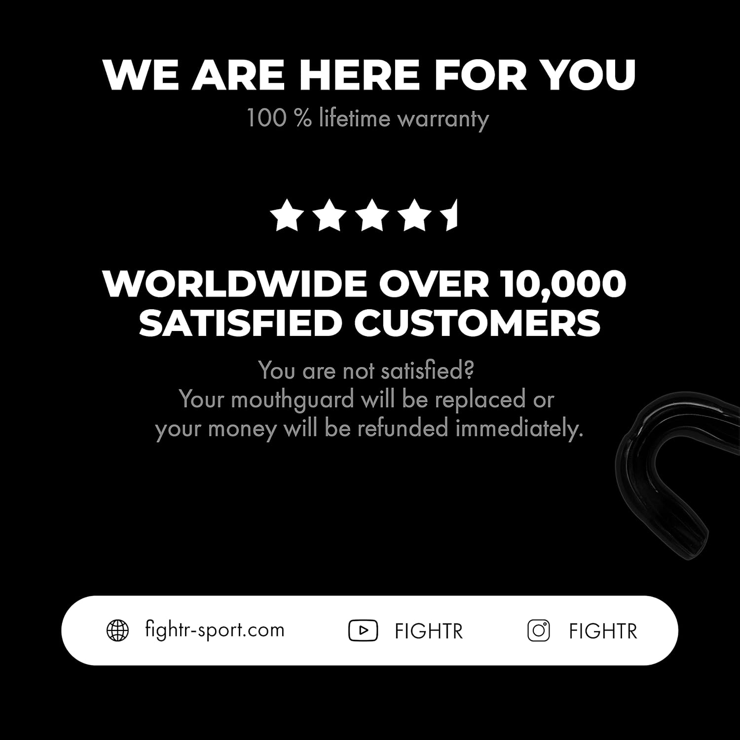 FIGHTR Premium Mouth Guard - for Excellent Breathing & Easy to fit | Sports Mouth Guard for Boxing, MMA, Football, Lacrosse, Hockey and Other Sports | incl. hygienic Box : Everything Else