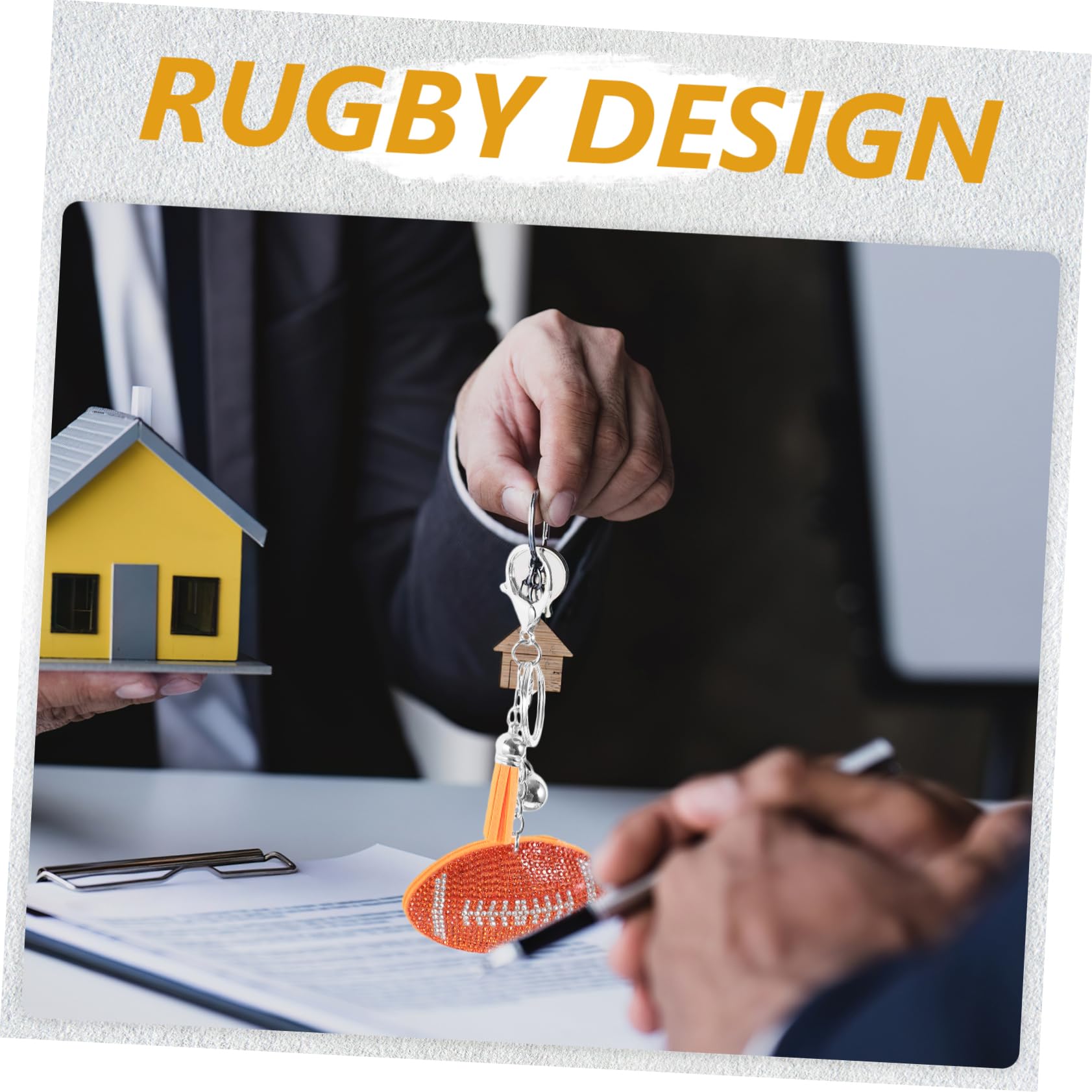 Kisangel Llavero De Futbol Llavero Colgante Mochila Rugby Llavero Colgante Rugby Colgante Llavero De Colgante De Rugby Colgante De Llavero De Rugby Orange El Plastico