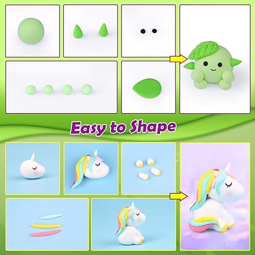 Miniatura 4 de Arcilla seca al aire en 24 colores, arcilla para modelar para niños, arcilla mágica de moldeo de bricolaje, regalo para niños y niñas