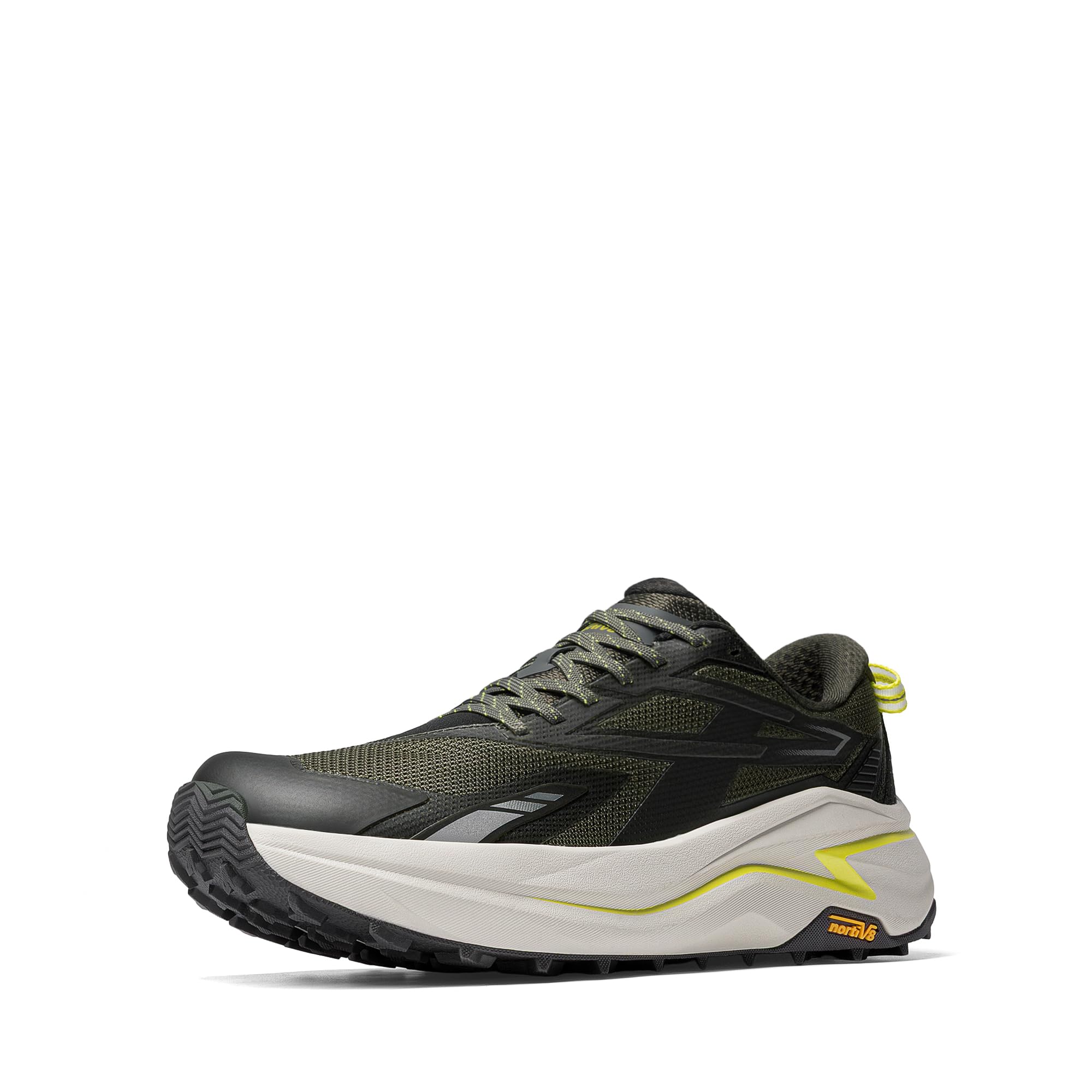 NORTIV 8 Zapatillas de deporte para hombre con puntera ancha para correr y caminar, caminar, atletismo, tenis, entrenamiento, gimnasio, entrenamiento cruzado, zapatillas de moda, Oliva, 7.5