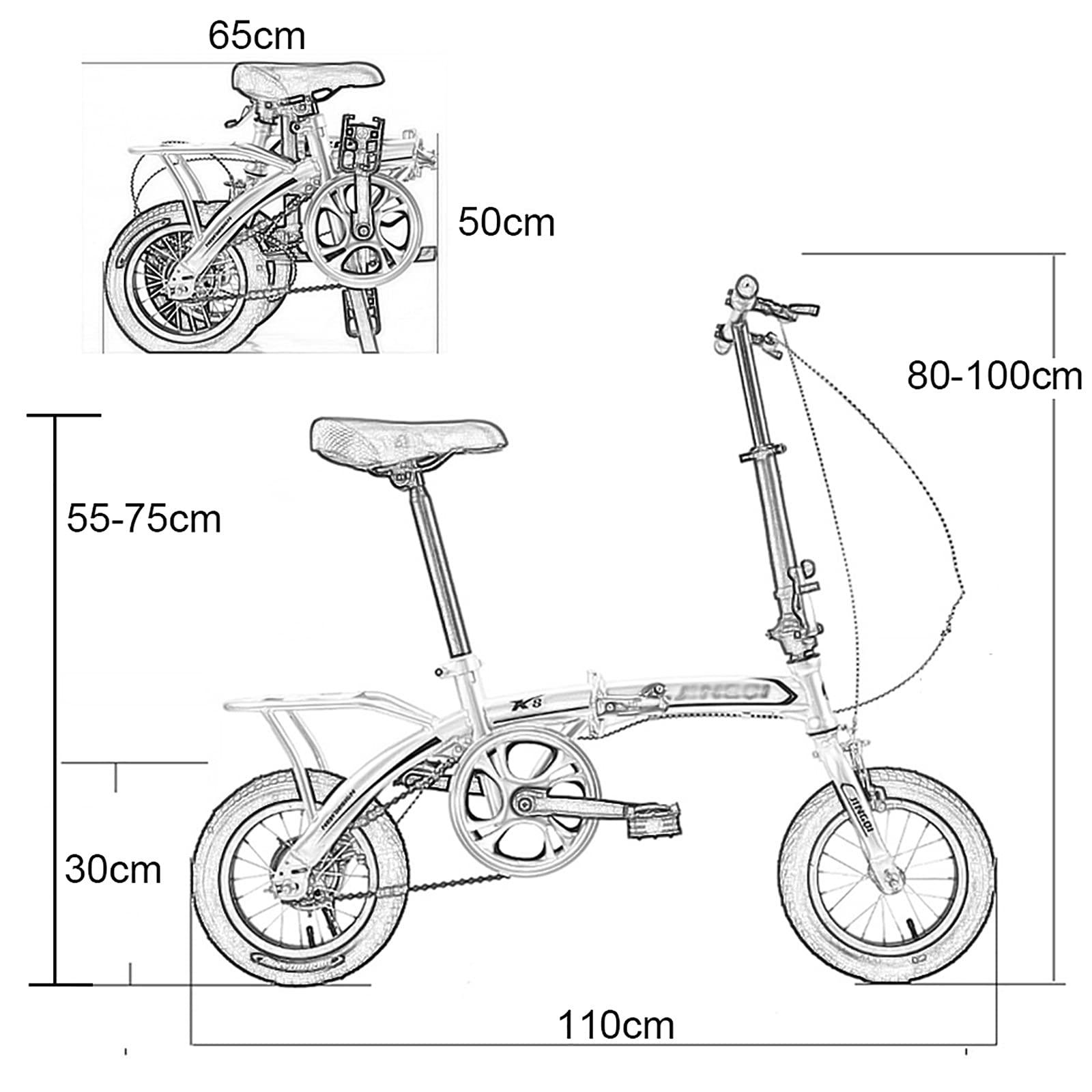 ※引取限定※折りたたみ自転車　12インチ 楽天市場】超コンパクト 12インチ折り畳み自転車自宅から駅