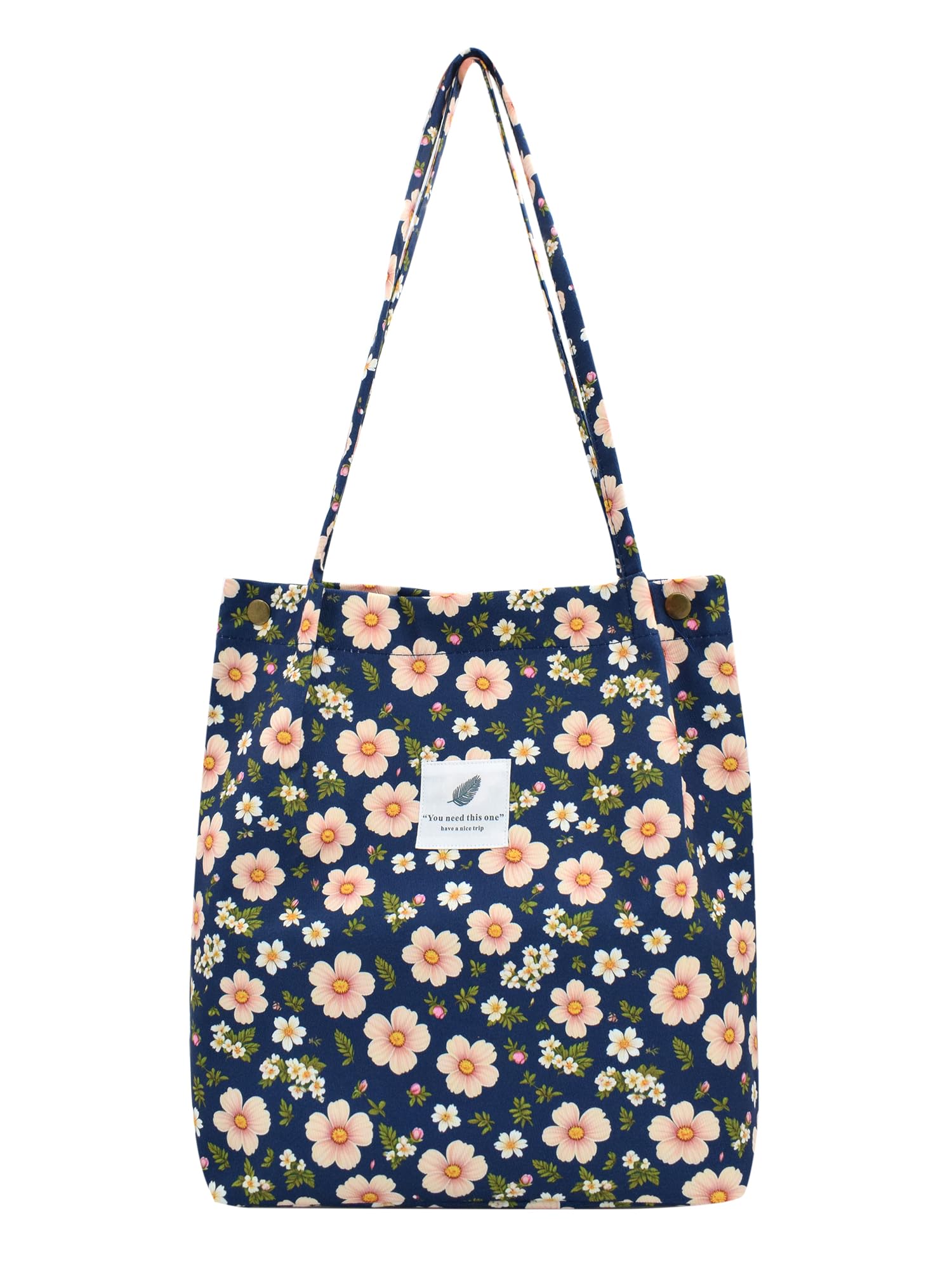 TeeYee Corduroy Tote Bag Casual Handbags Crossbady Bag Large Capacity Shopping Shoulder Bags Work Purses Travel Satchel