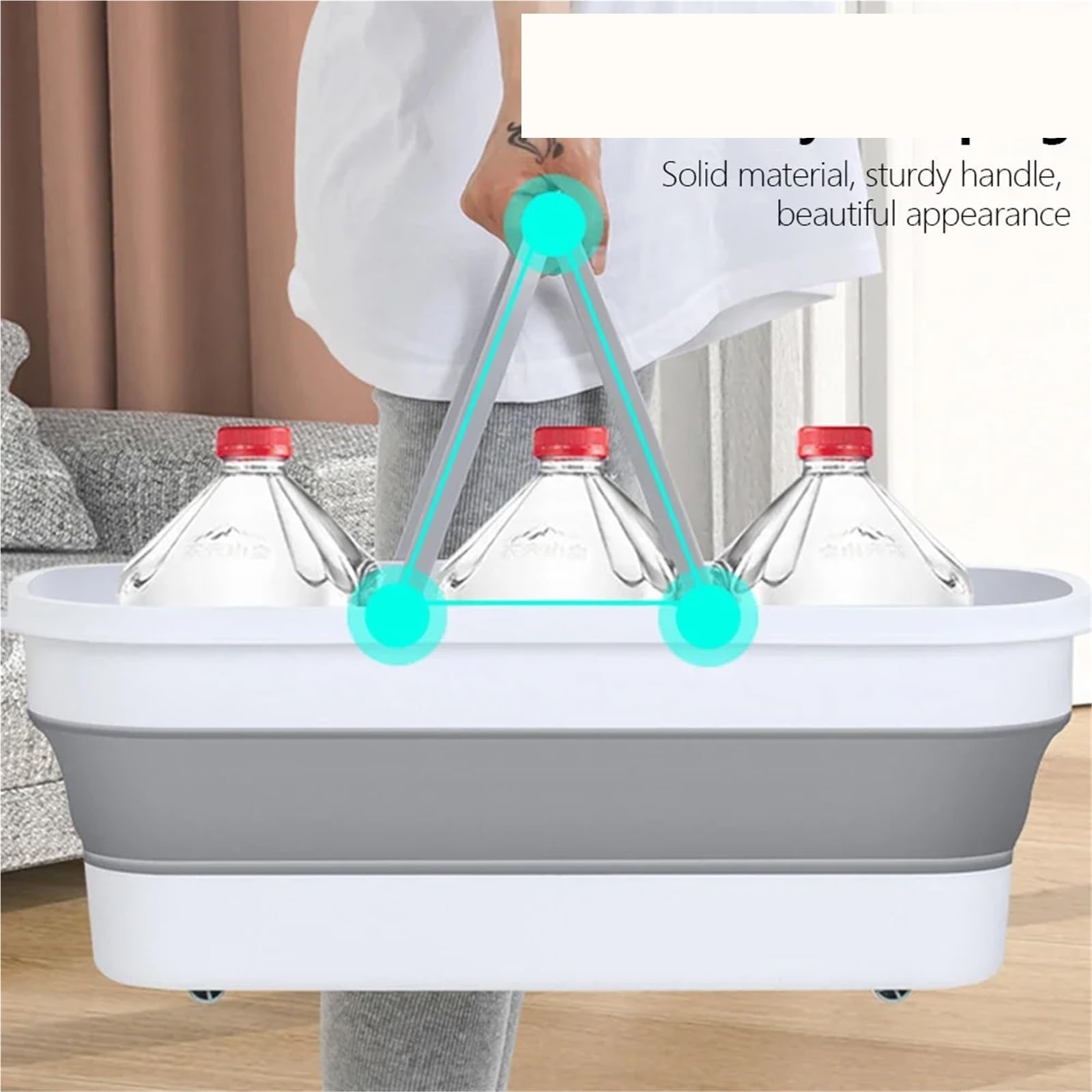 1 pièces Seau Pliable Portable Pliant lavabo de Voiture Lavage en Silicone Camping Maison vadrouille Nettoyage pour Les Voyages La Randonnée
