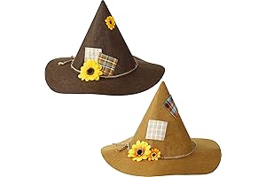 SATINIOR 2 Pieces Scarecrow Hats