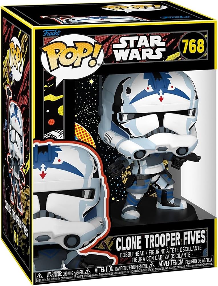 Amazon.com: Funko Pop Star Wars: Clone Wars - Fives - (Retro