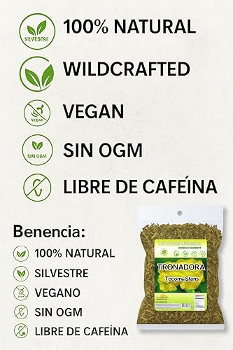 Miniatura 5 de BexpertsUSA - Té de hierbas Tronadora – 4 oz (113 g) – Retama/Elder amarillo (tecoma stans) – Hoja suelta silvestre – Hierba mexicana de primera