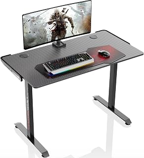 EUREKA ERGONOMIC I1-S Black Gaming Desk 43.3" Small Home Office Computer Desks with Unique Mousepad, T-Shaped Computing & ... Price In India