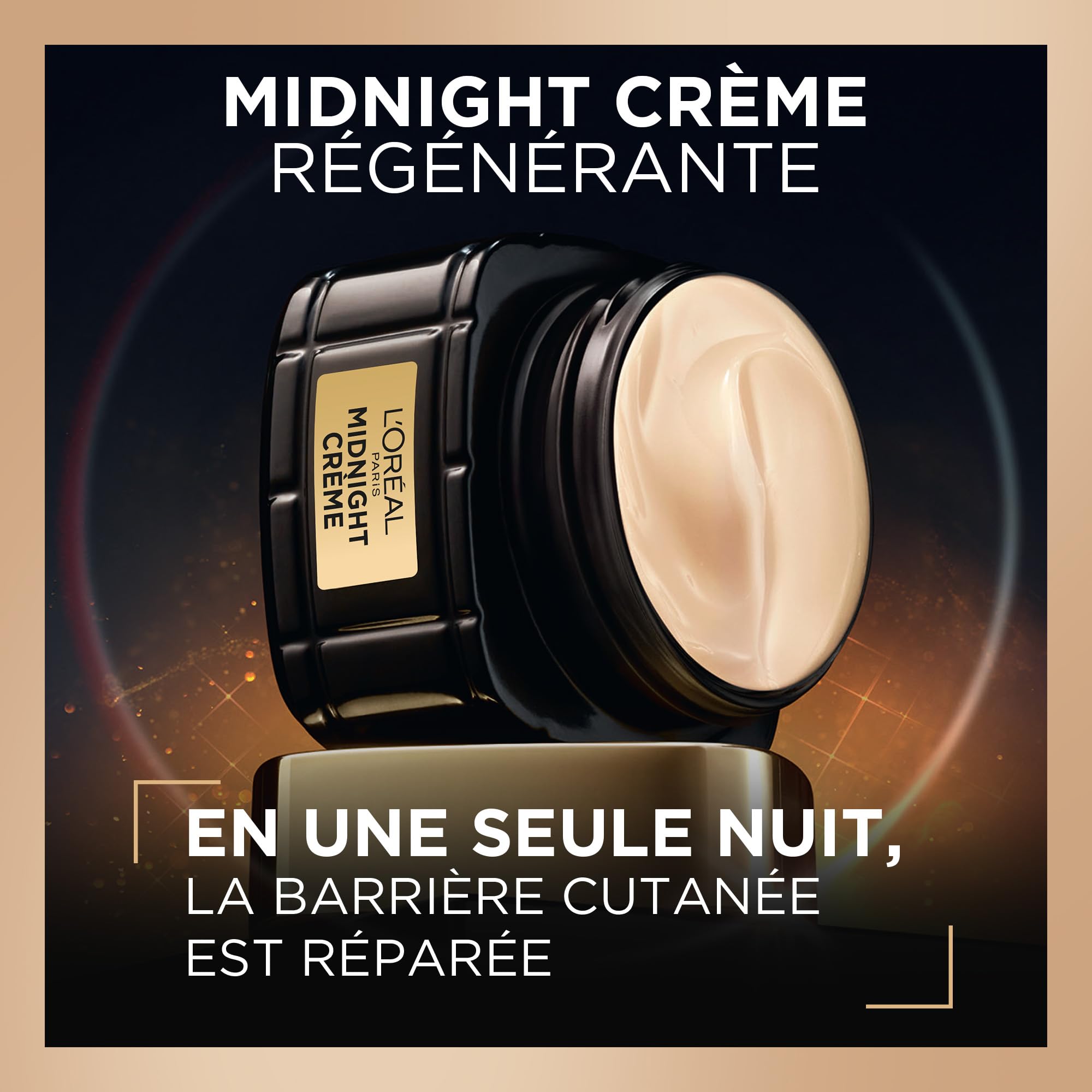 L'Oréal Paris Luksusowe pudełko przeciwstarzeniowe - pomysł na prezent, Midnight Crème and Serum Le Duo - Zabiegi przeciwzmarszczkowe, twarz, komfort, dla gładszej, jędrnej i lśniącej skóry