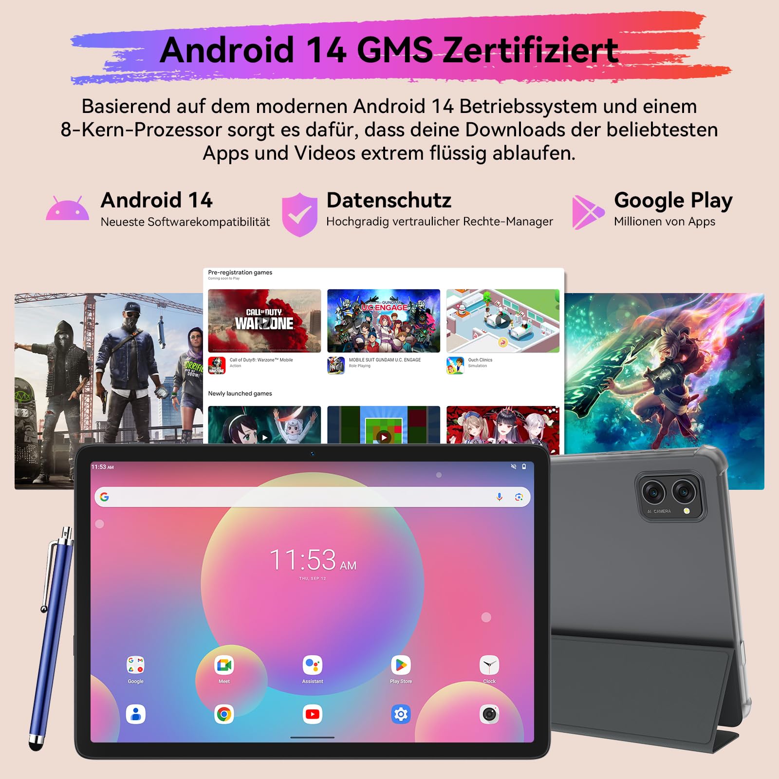 【タブレット Amazon.co.jp: タブレット　10インチ　Android　美品 BESTTAB 10インチ Wi 2025年新登場】タブレットPC Androidタブレット本体